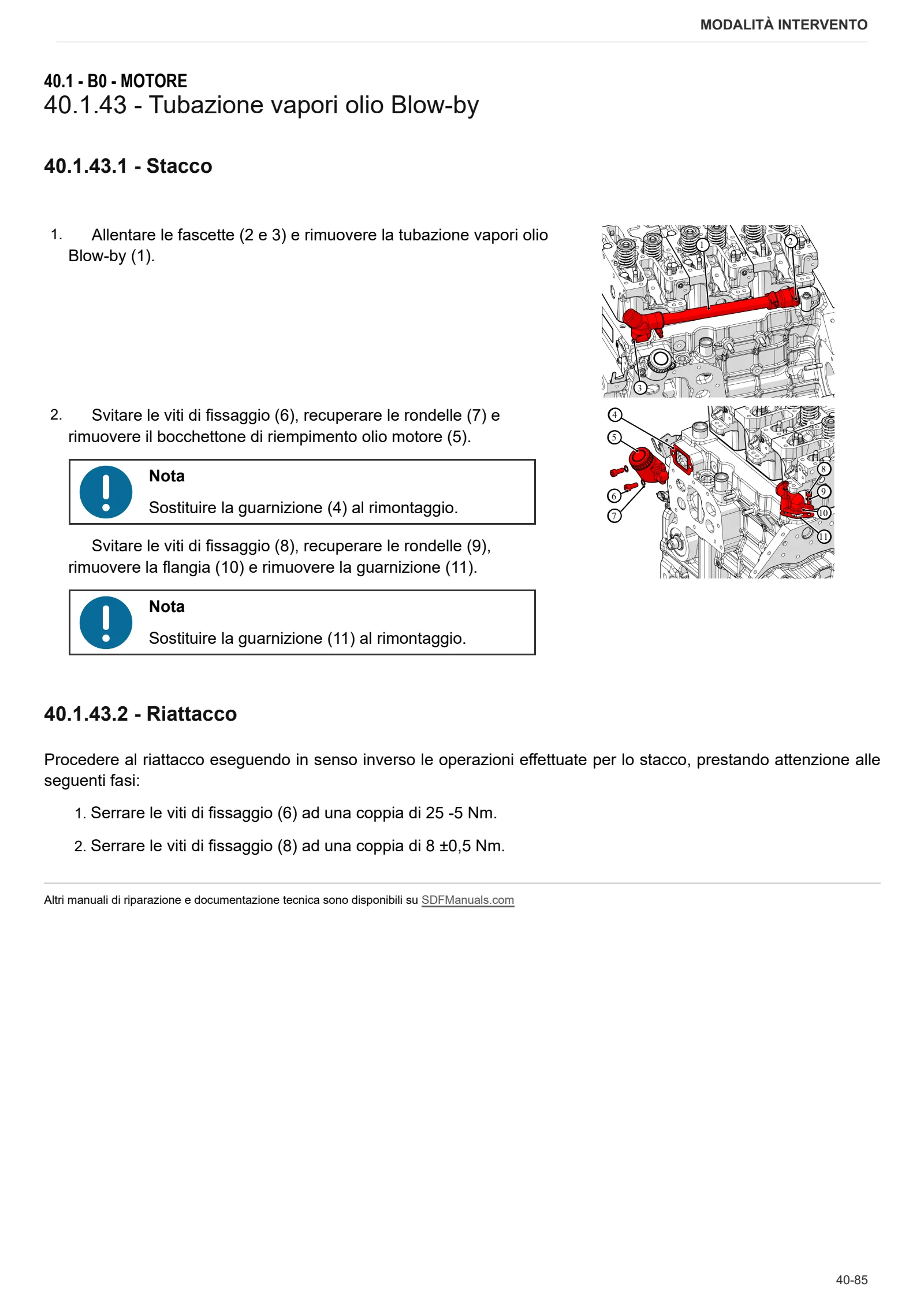 Manuale d'officina: XF 90 → ZKDLV502W0TH50001 – sample manual page 1