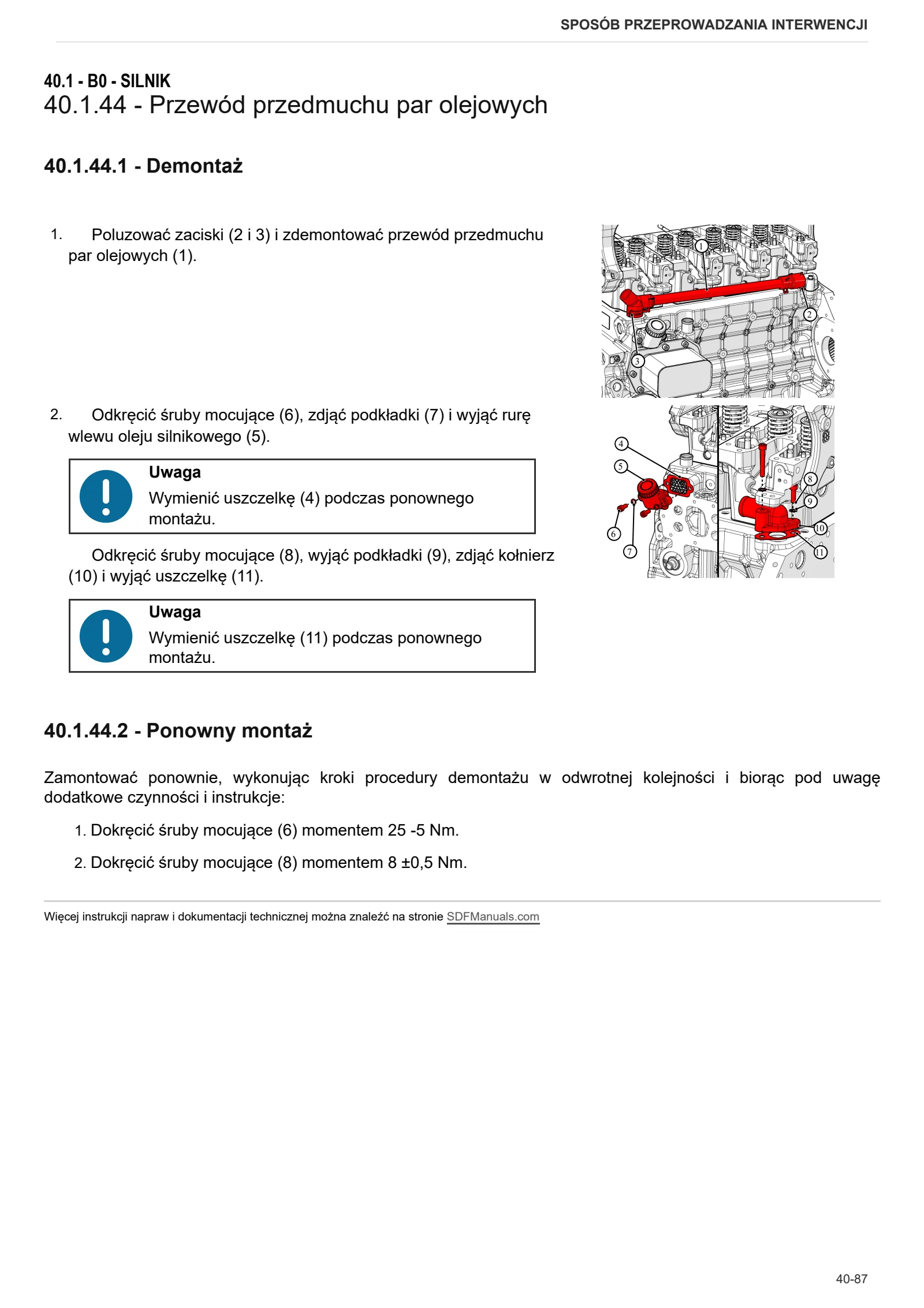 Instrukcja warsztatowa: XF 115 → ZKDLV902W0TH50001 – sample manual page 1