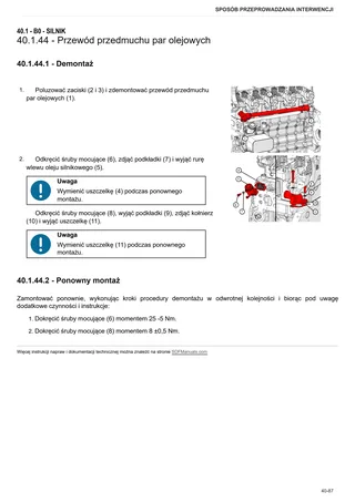 Instrukcja warsztatowa: XF 115 → ZKDLV902W0TH50001 – sample manual page 1