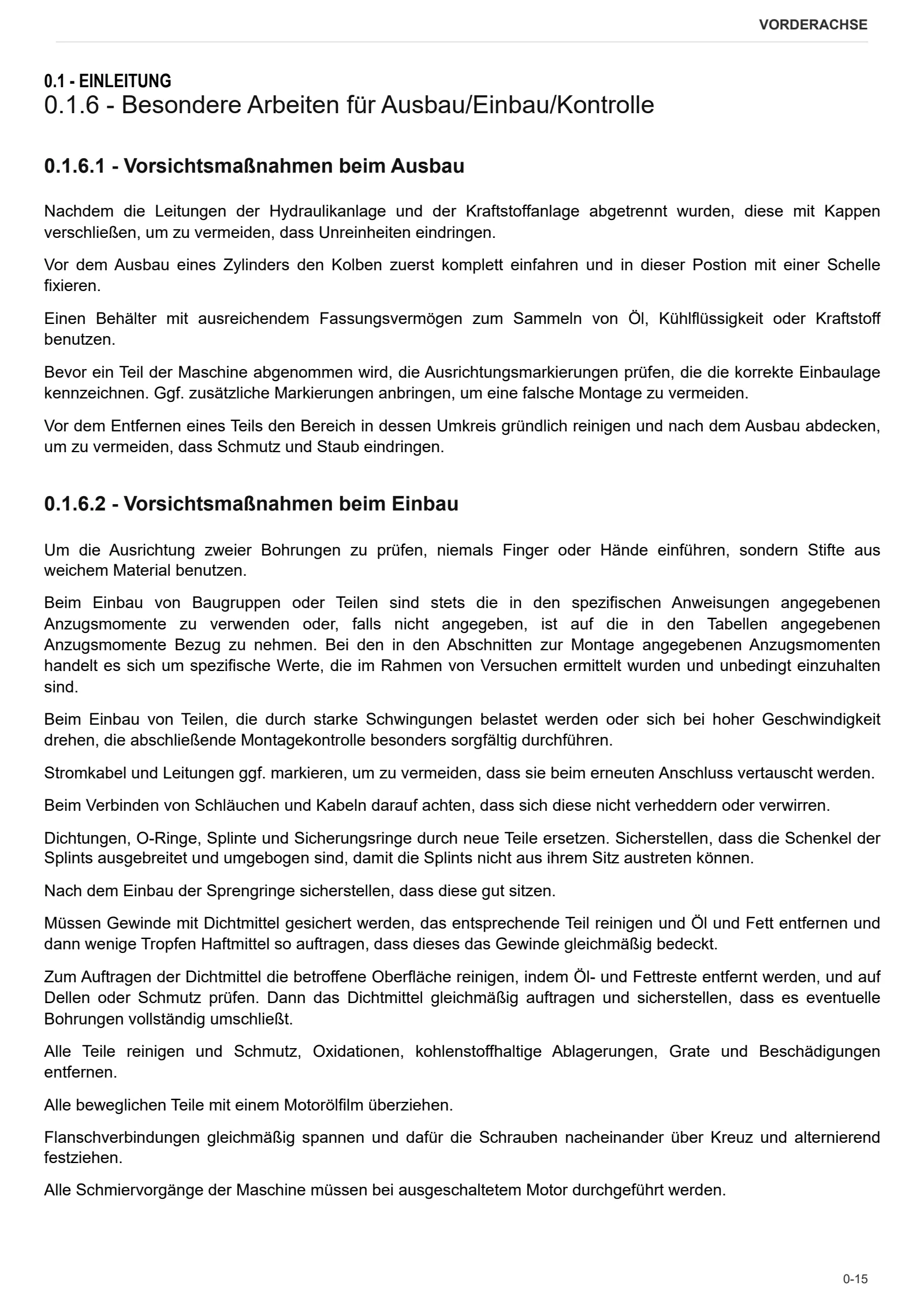 Werkstatthandbuch: DANA P73 – sample manual page 1