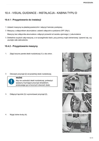 Instrukcja warsztatowa: Performance Steering – sample manual page 1