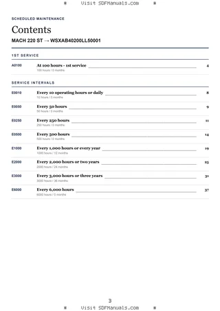 Scheduled Maintenance: MACH 220 ST → WSXAB40200LL50001 – maintenance schedule sample
