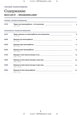 Плановое техобслуживание: MACH 220 ST → WSXAB40200LL50001 – maintenance schedule sample