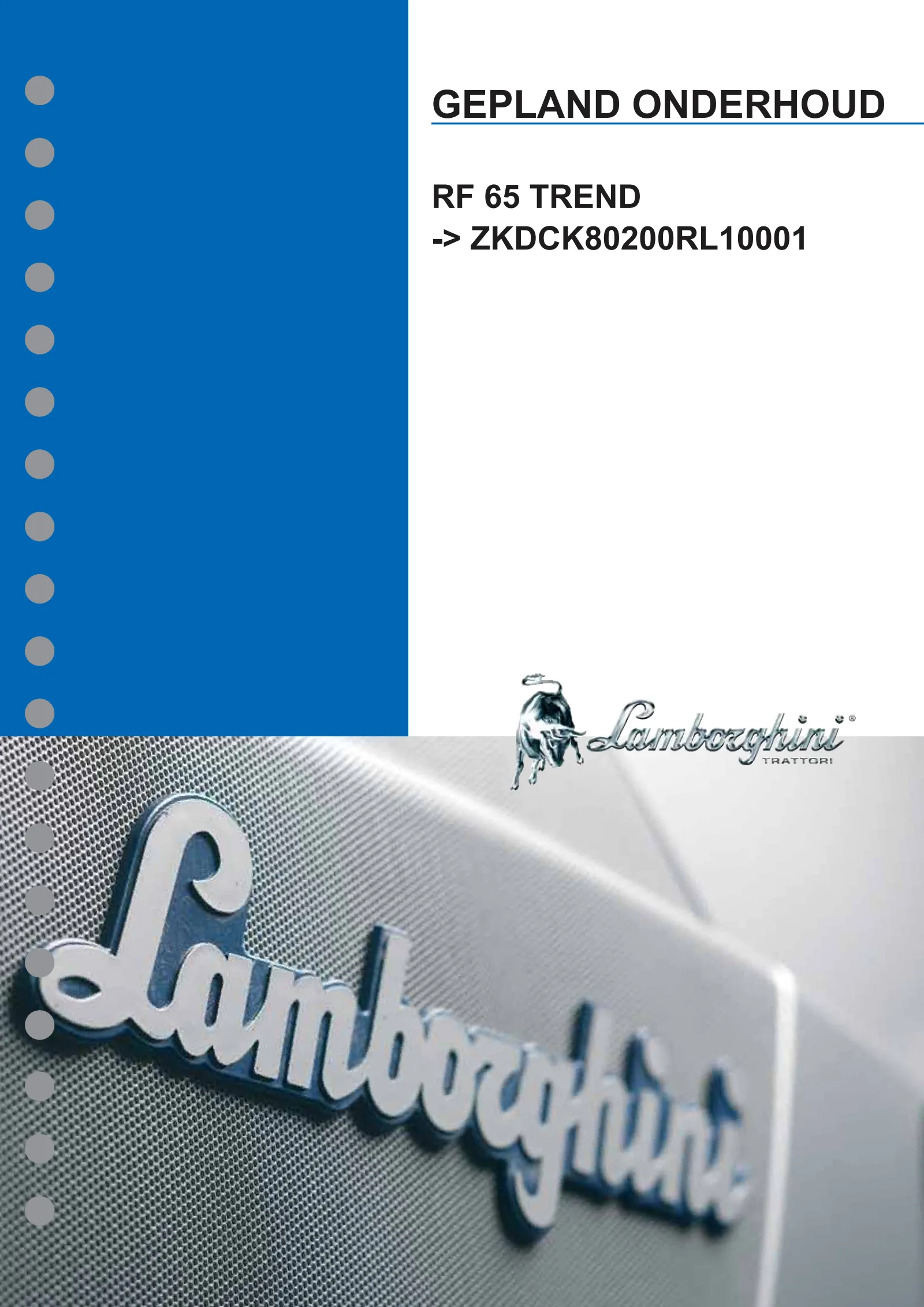 Gepland onderhoud: RF 65 TREND → ZKDCK80200RL10001