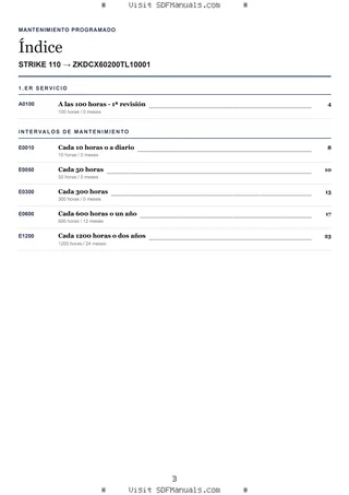 Mantenimiento programado: STRIKE 110 → ZKDCX60200TL10001 – maintenance schedule sample
