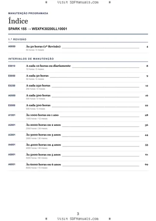 Manutenção programada: SPARK 155 → WSXFK30200LL10001 – maintenance schedule sample