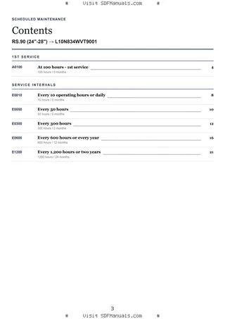 Scheduled Maintenance: RS.90 (24"-28") → L10N834WVT9001 – maintenance schedule sample