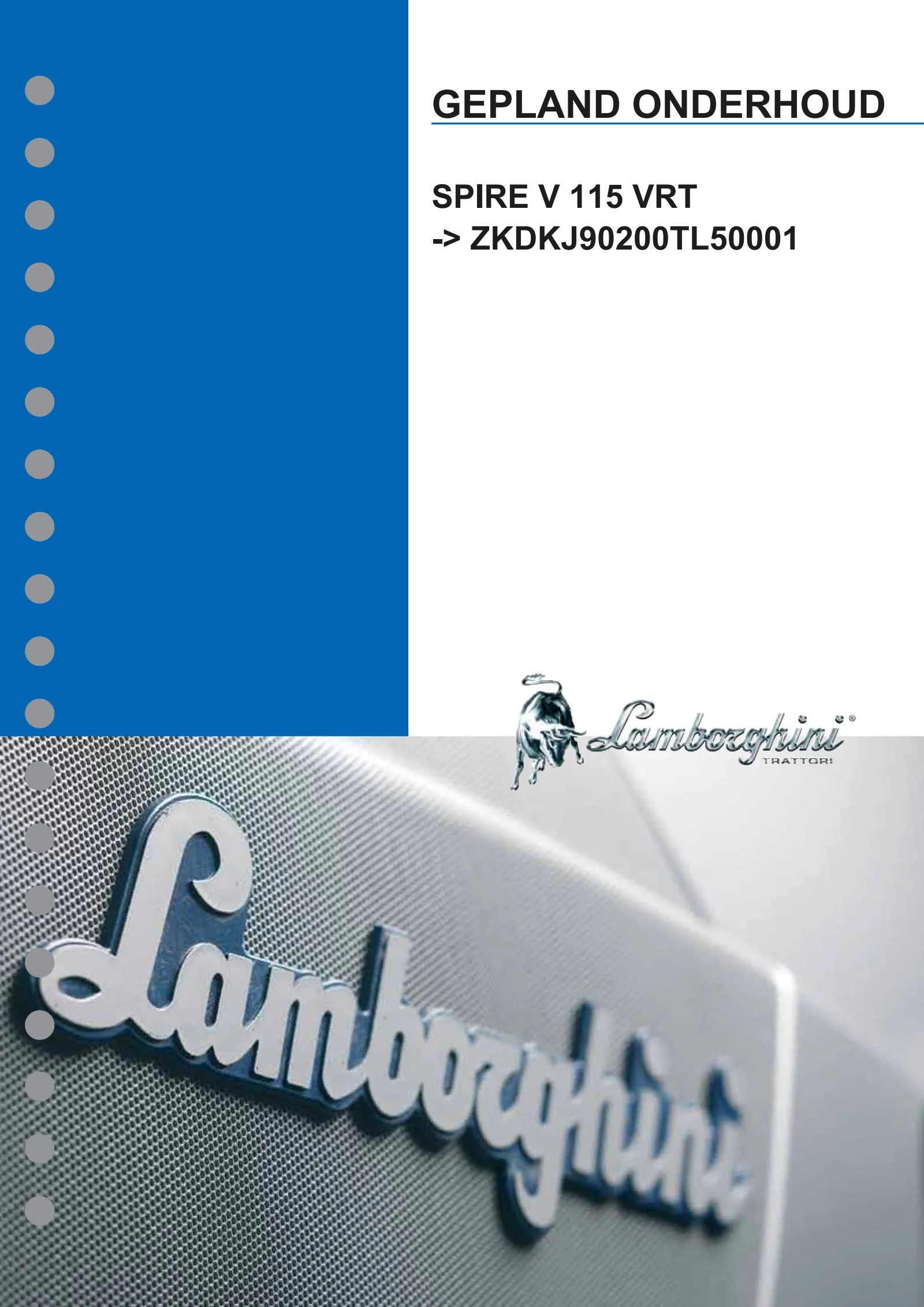 Gepland onderhoud: SPIRE V 115 VRT → ZKDKJ90200TL50001