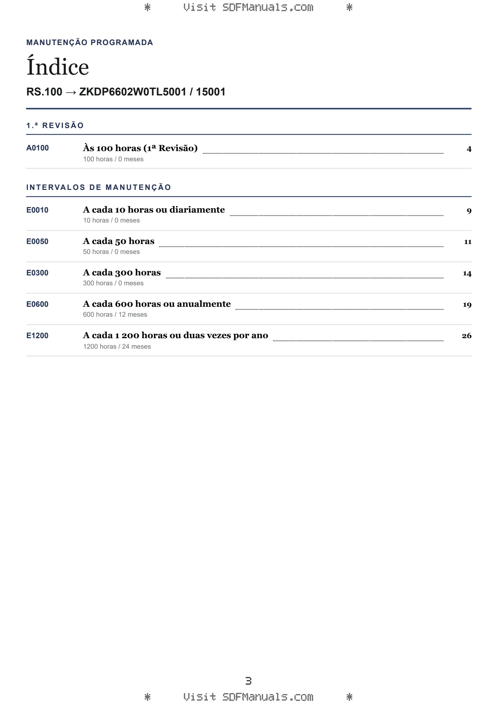Manutenção programada: RS.100 → ZKDP6602W0TL5001 / 15001 – maintenance schedule sample