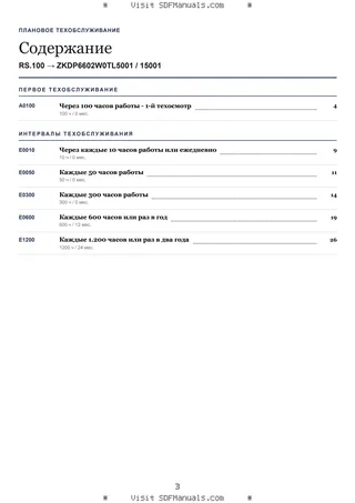 Плановое техобслуживание: RS.100 → ZKDP6602W0TL5001 / 15001 – maintenance schedule sample