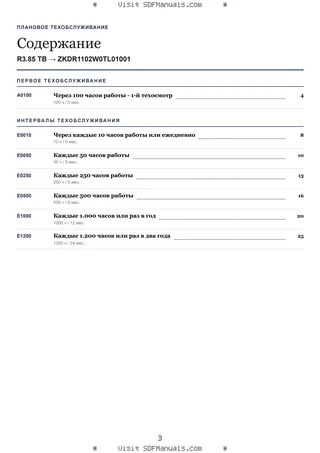 Плановое техобслуживание: R3.85 TB → ZKDR1102W0TL01001 – maintenance schedule sample