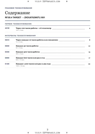 Плановое техобслуживание: RF.80.4 TARGET → ZKDU6702W0TL1001 – maintenance schedule sample
