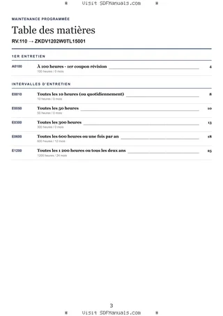 Maintenance programmée: RV.110 → ZKDV1202W0TL15001 – maintenance schedule sample