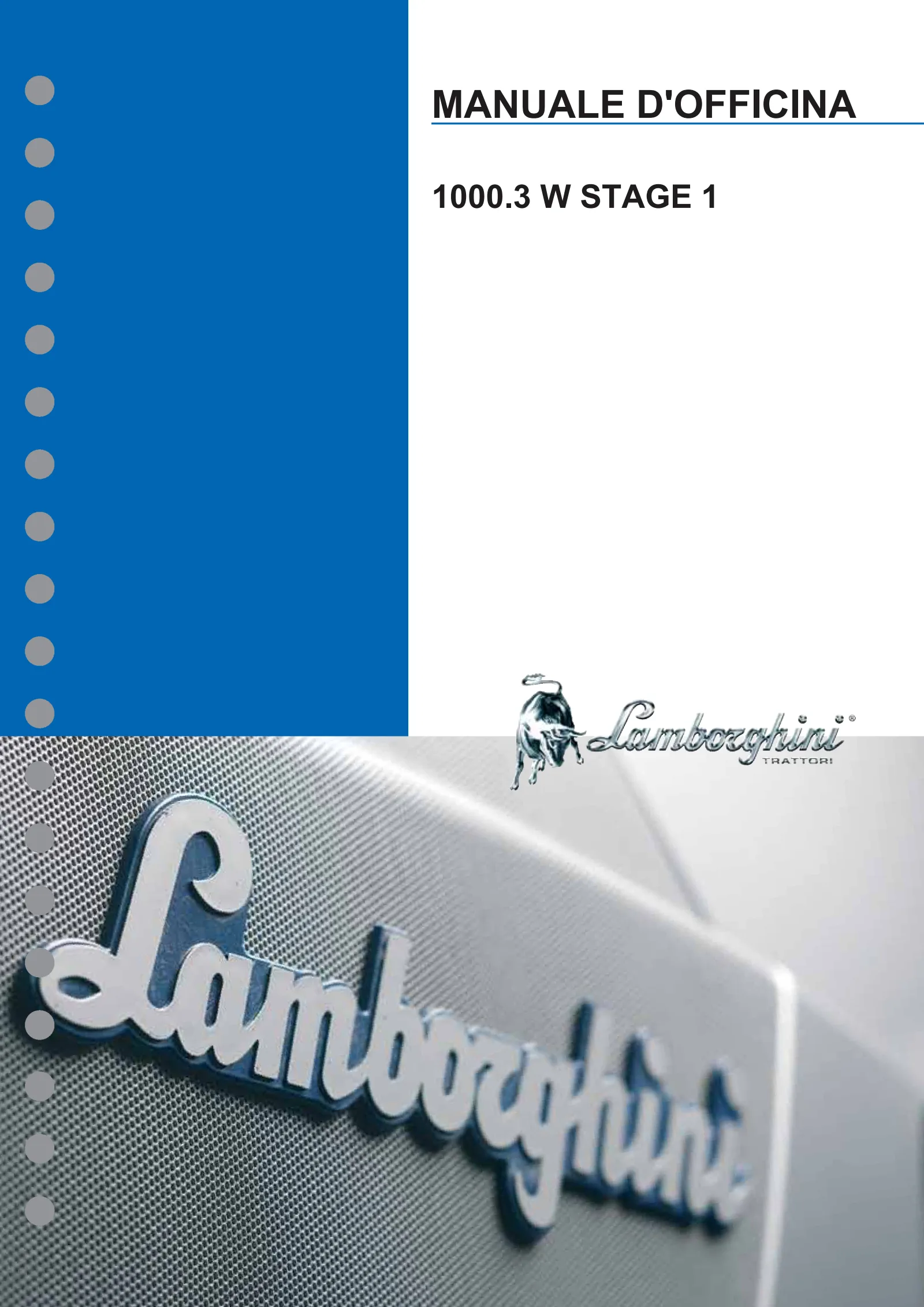 Manuale d'officina: 1000.3 W Stage 1