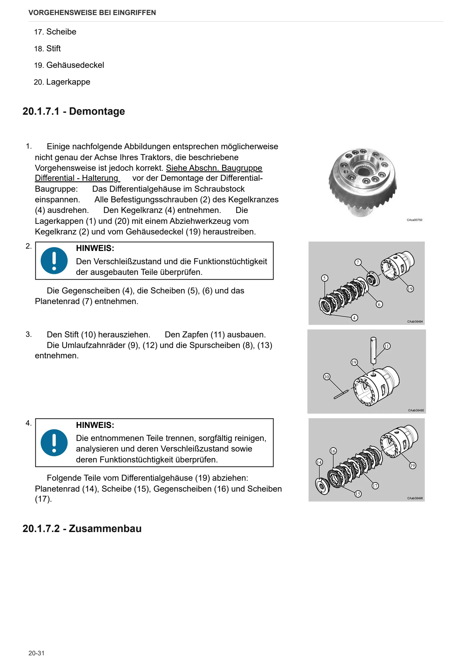 Werkstatthandbuch: CARRARO 20.26 – sample manual page 3