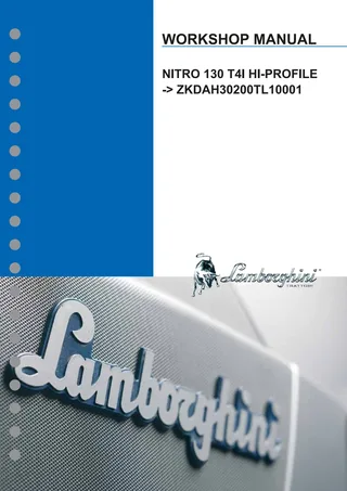 Workshop Manual: Nitro 130 T4i Hi-Profile → ZKDAH30200TL10001 – manual cover
