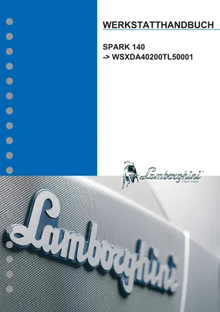Werkstatthandbuch: SPARK 140 → WSXDA40200TL50001 – manual cover