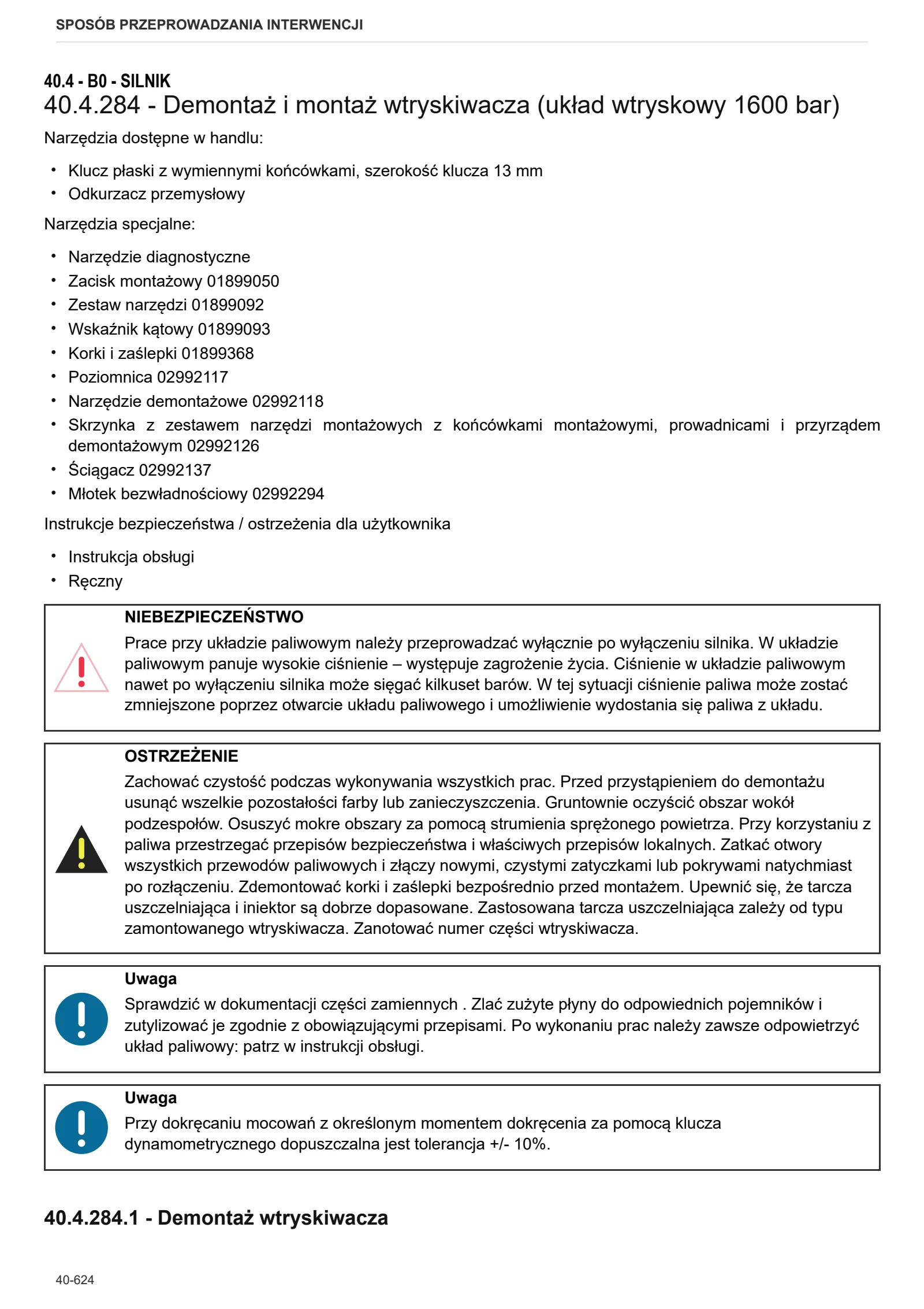 Instrukcja warsztatowa: SPARK 165 VRT → WSXFS30200LL50001 – sample manual page 2