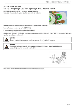 Instrukcja warsztatowa: SPARK 130 → WSXKB10200LL10001 – sample manual page 1