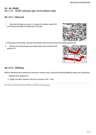 Workshop Manual: SPIRE F 95 → ZKDKV70200TL50001 – sample manual page 1