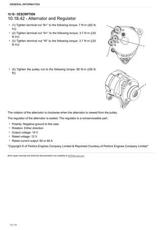 Workshop Manual: Perkins 400 Series – sample manual page 1