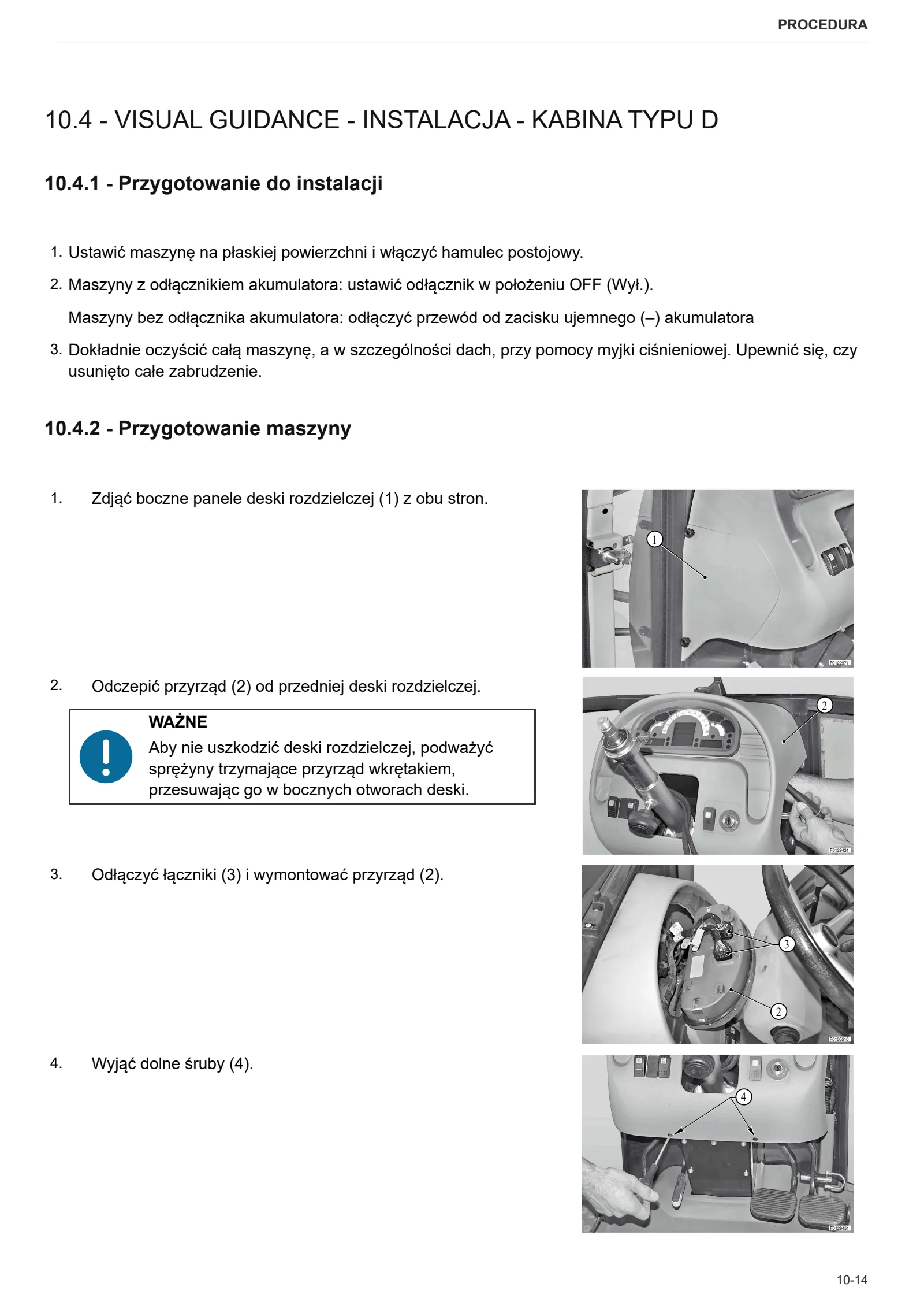 Instrukcja warsztatowa: Performance Steering – sample manual page 1