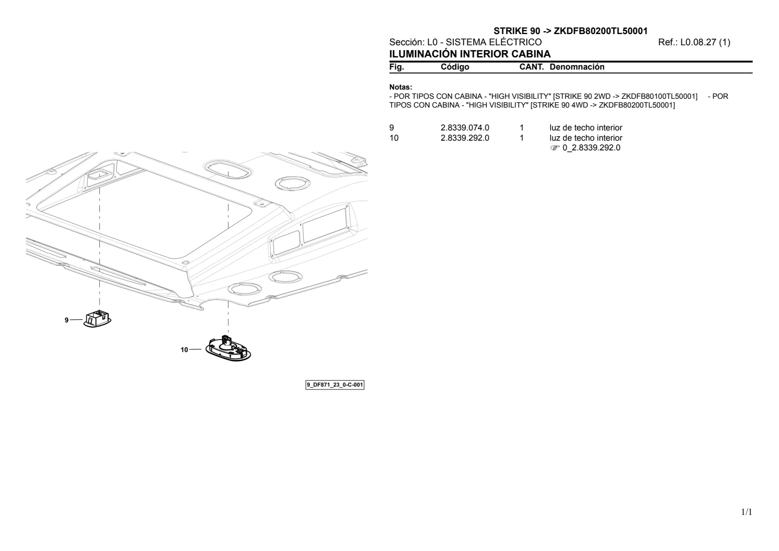 Catálogo de repuestos: STRIKE 90 → ZKDFB80200TL50001 – parts catalogue sample 4
