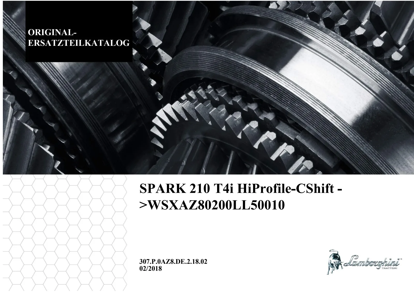 Ersatzteilkatalog: SPARK 210 T4i HiProfile-CShift → WSXAZ80200LL50010
