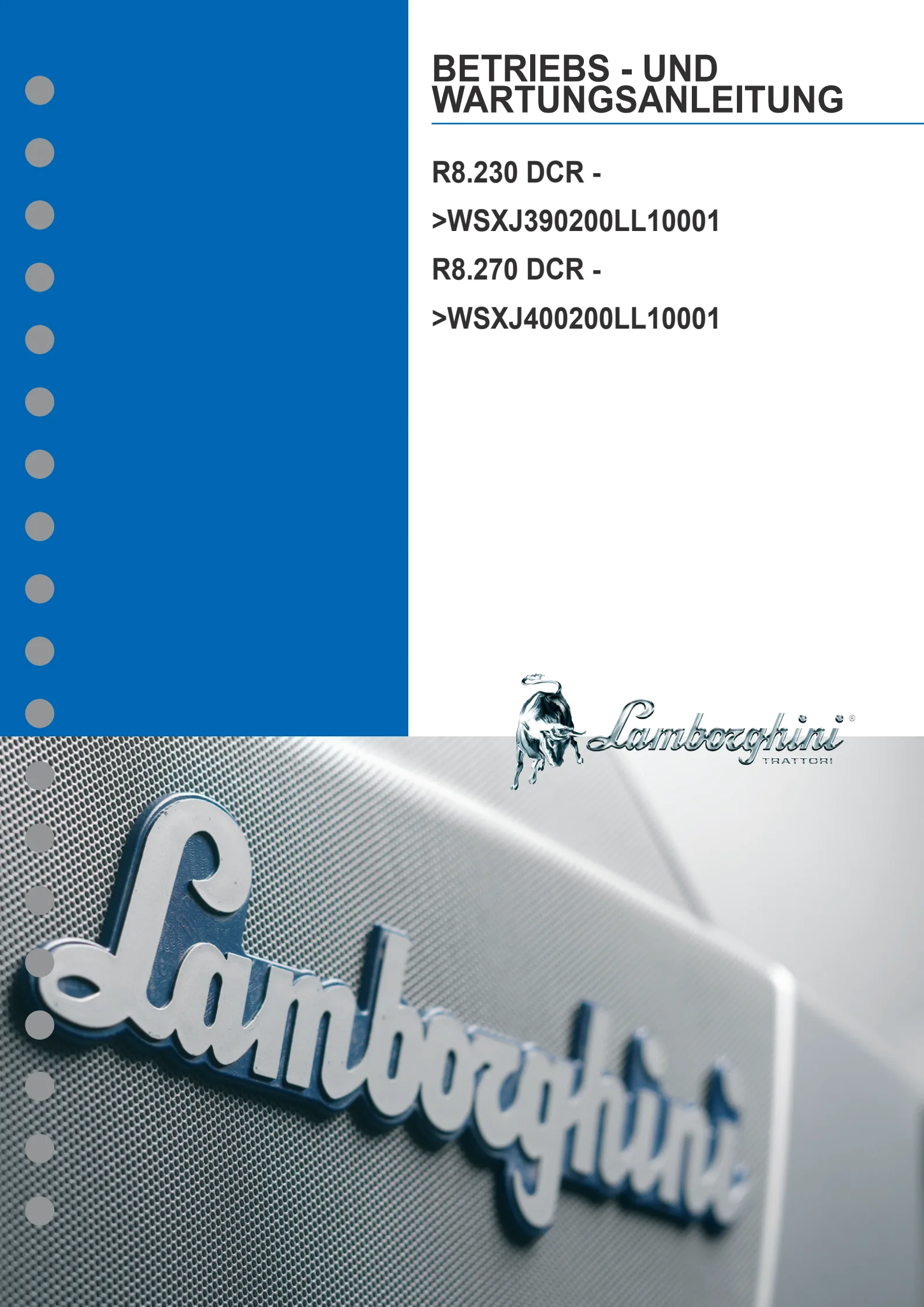Betriebsanleitung: R8.230 DCR → WSXJ390200LL10001