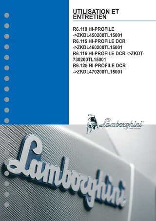 Manuel de l'utilisateur: R6.110 HI-PROFILE → ZKDL450200TL15001 – manual cover
