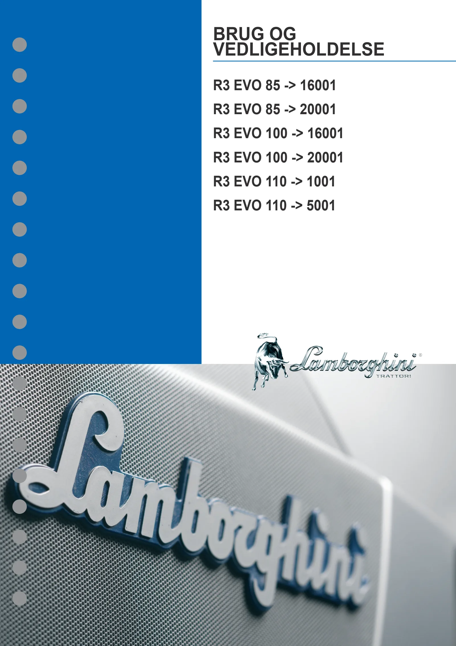 Betjeningshåndbog: R3 EVO 85 → ZKDL1702W0TL16001