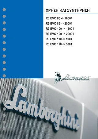 Εγχειρίδιο χειριστή: R3 EVO 85 → ZKDL1702W0TL16001 – manual cover