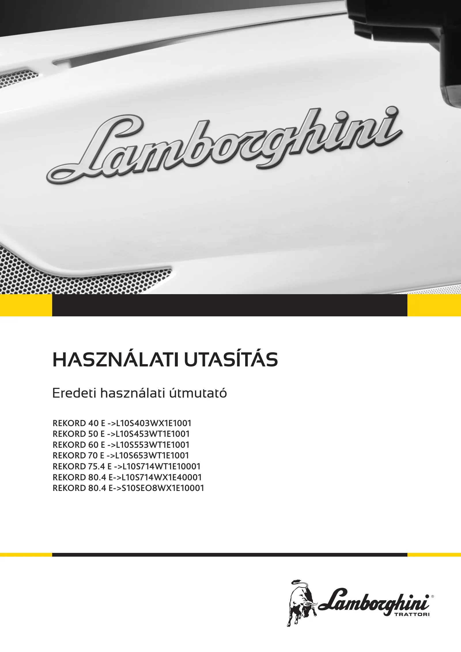 Használati utasítás: REKORD 50 E → L10S453WT1E1001