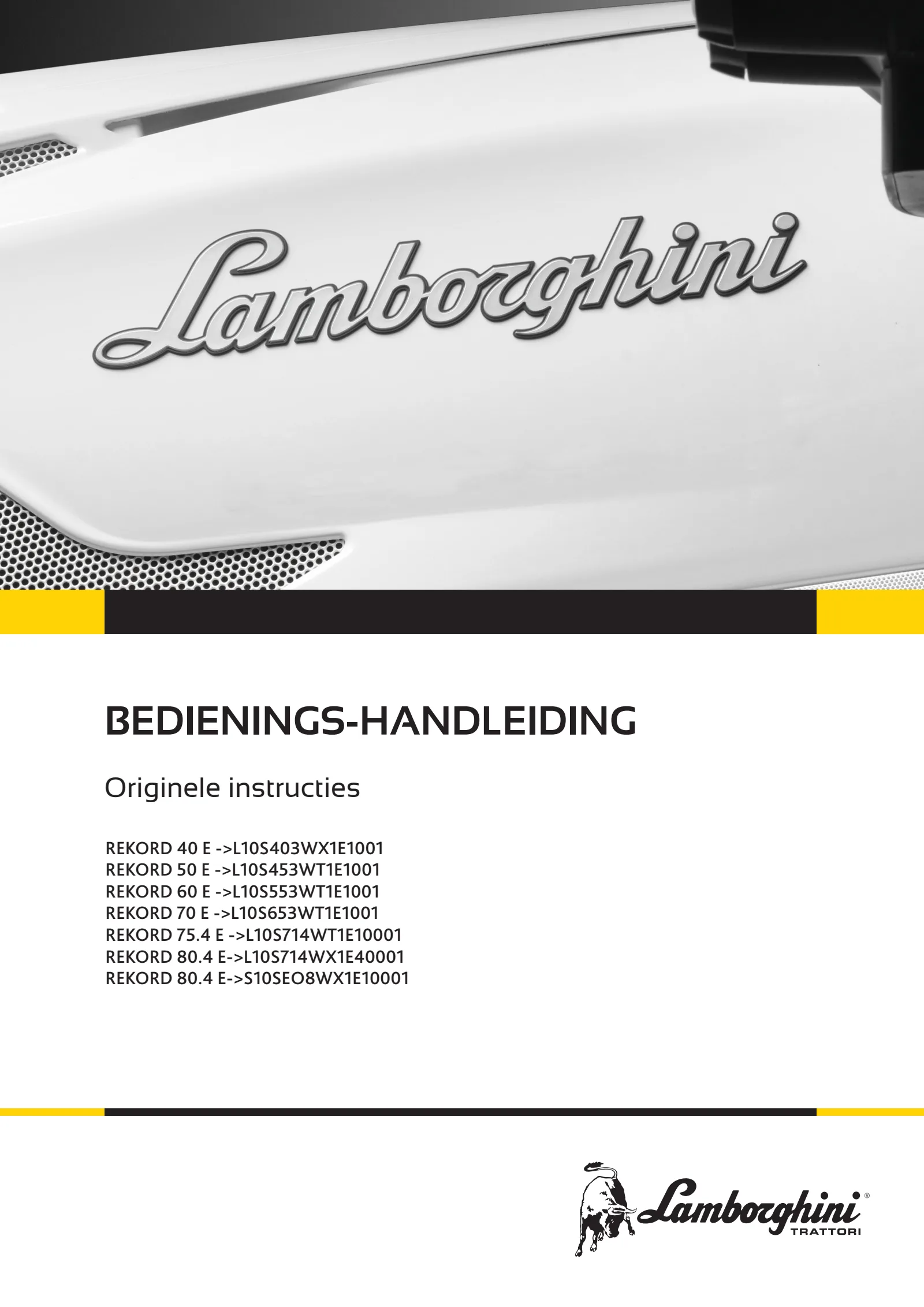 Bedieningshandleiding: REKORD 50 E → L10S453WT1E1001
