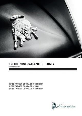 Bedieningshandleiding: RF.60 TARGET COMPACT → ZKDP0802W0TL1001 / 5001 – manual cover
