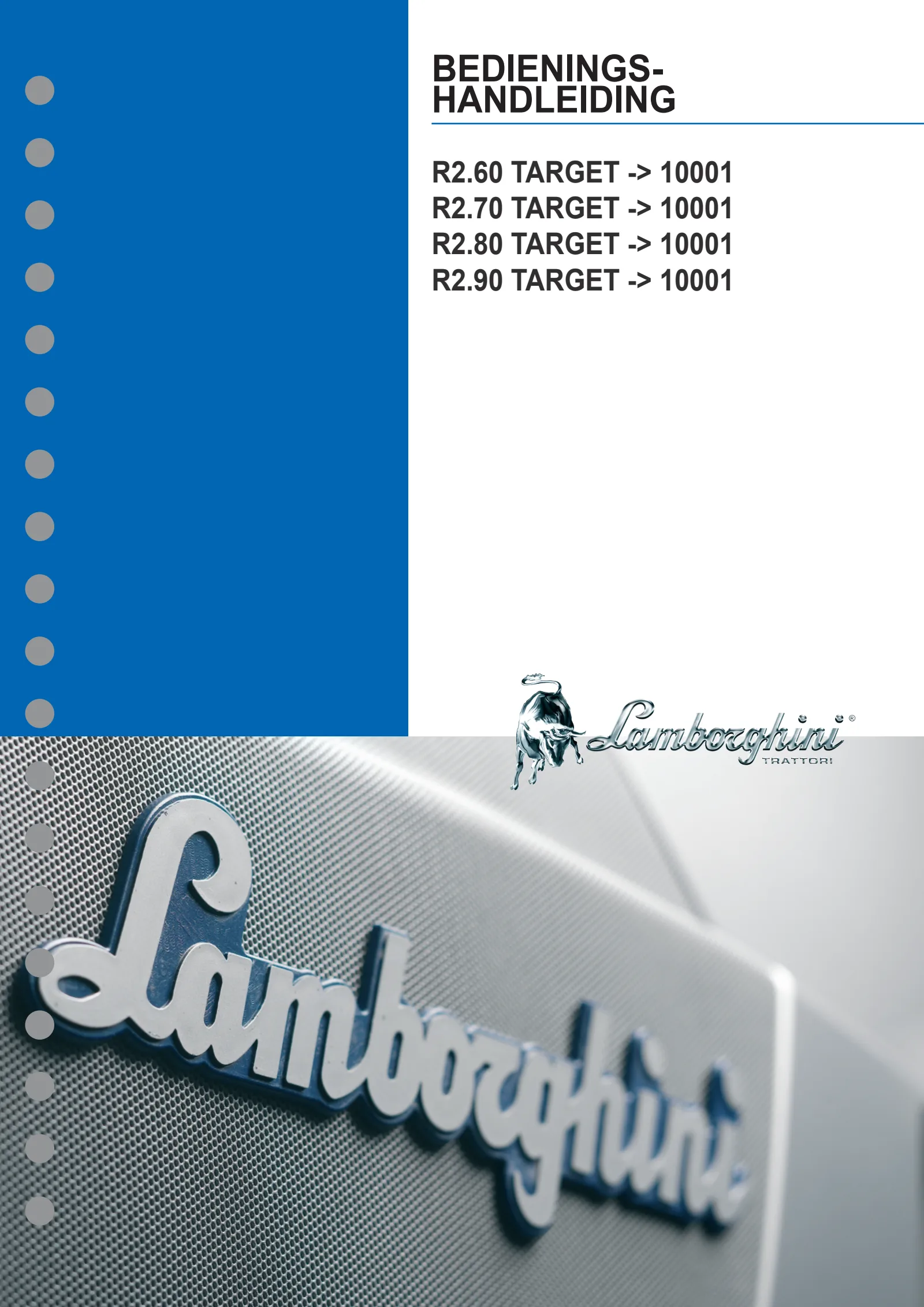 Bedieningshandleiding: R2.60 TARGET → ZKDS9802W0TL10001 / 25001