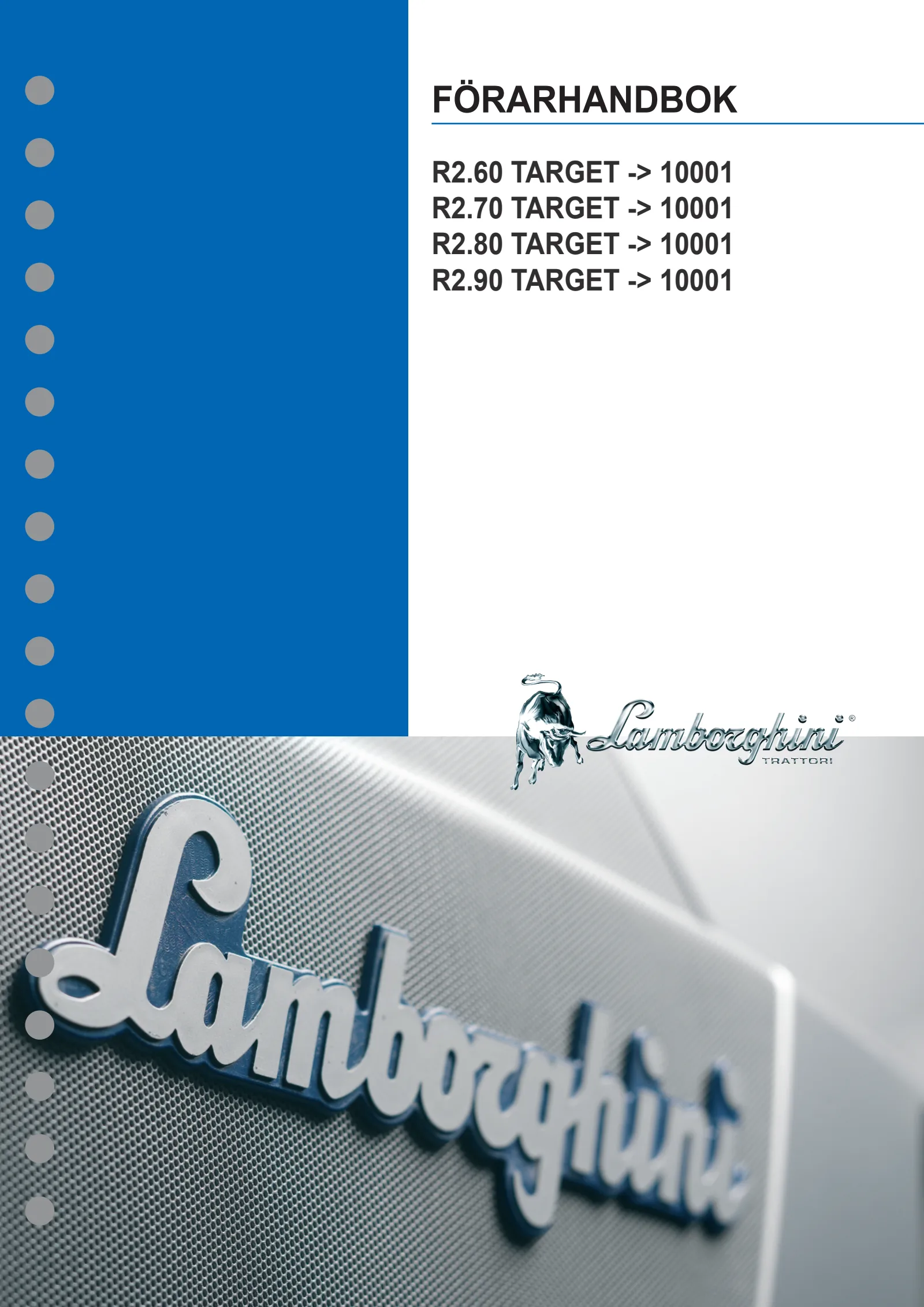 Förarhandbok: R2.60 TARGET → ZKDS9802W0TL10001 / 25001