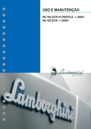 Manual do operador: R6.185 DCR → WSXT850200LL20001 – manual cover
