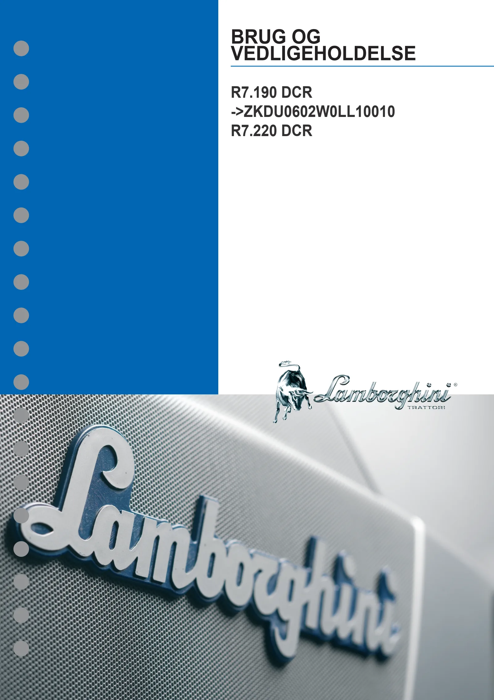 Betjeningshåndbog: R7.190 DCR → ZKDU0602W0LL10010