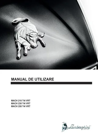 Manual de utilizare: Mach 210 T4i VRT → WSXW850200LL50010 – manual cover