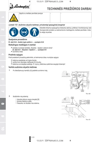 Operatoriaus vadovas: SPARK 180 T4i HiProfile-CShift → WSXAU10200LL50010 – sample manual page 4
