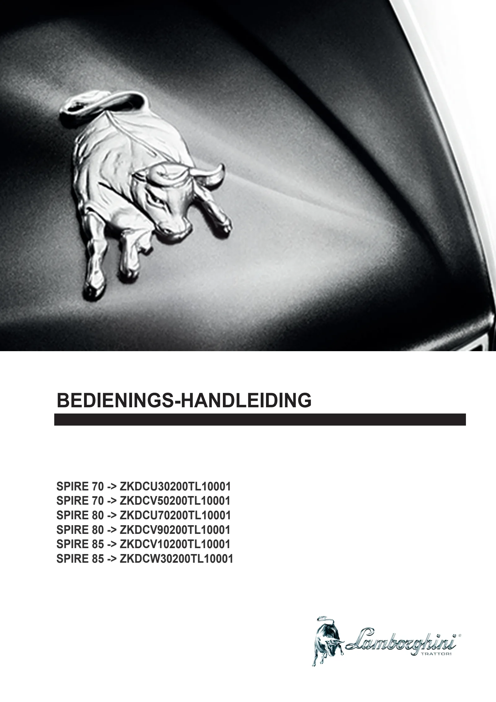 Bedieningshandleiding: SPIRE 70 → ZKDCU30200TL10001