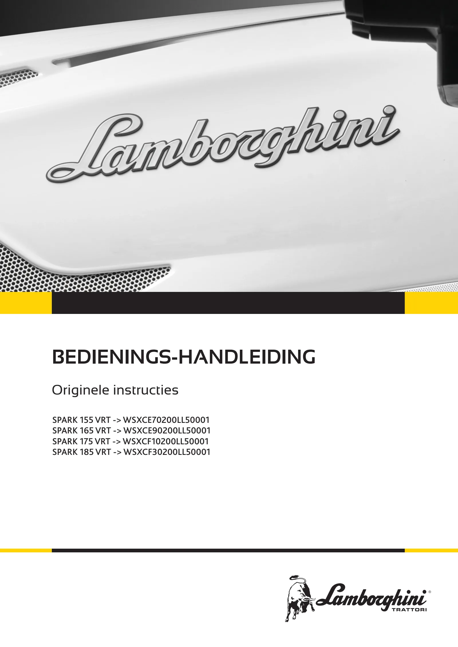 Bedieningshandleiding: SPARK 155 VRT → WSXCE70200LL50001