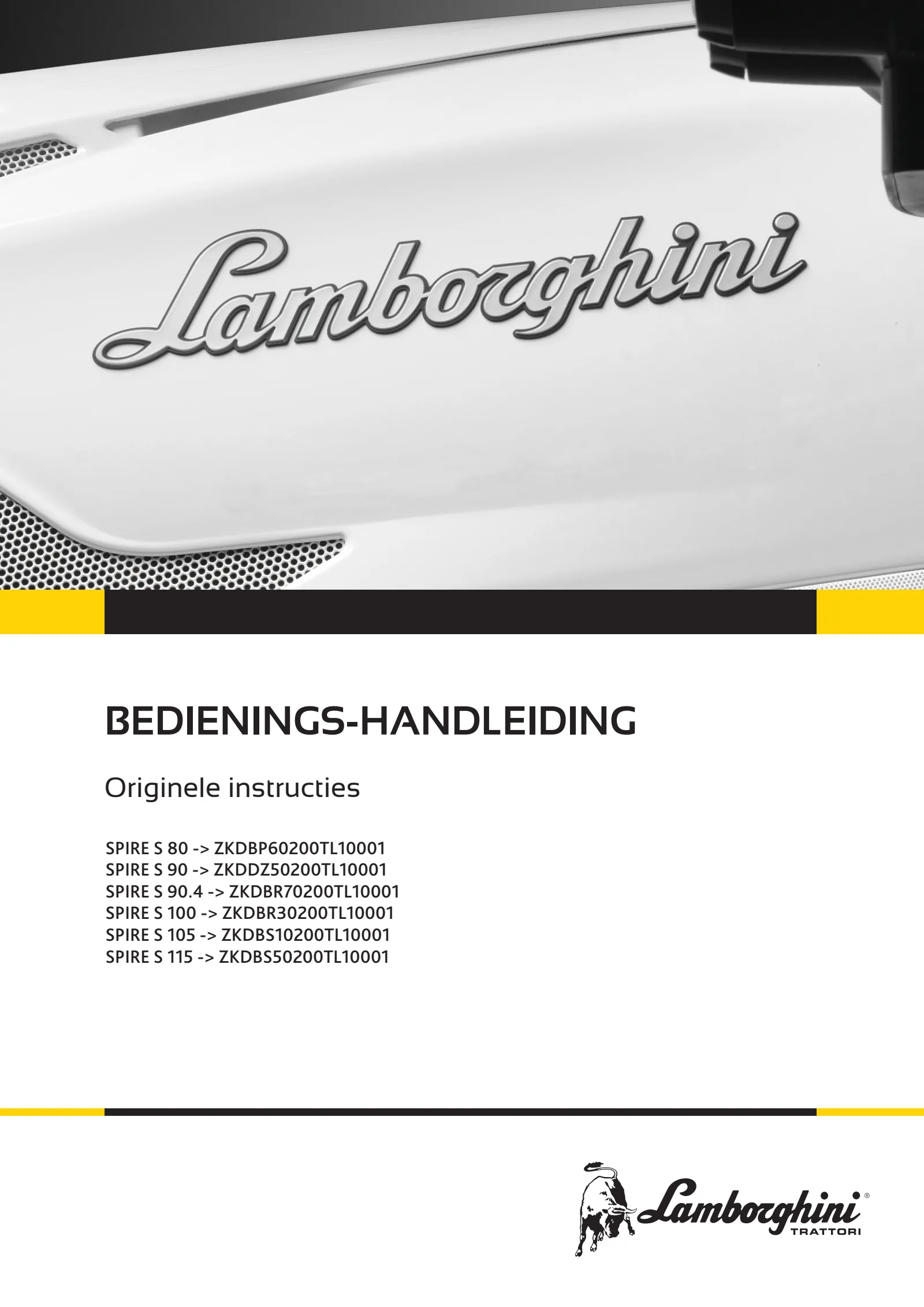 Bedieningshandleiding: SPIRE S 80 → ZKDBP60200TL10001