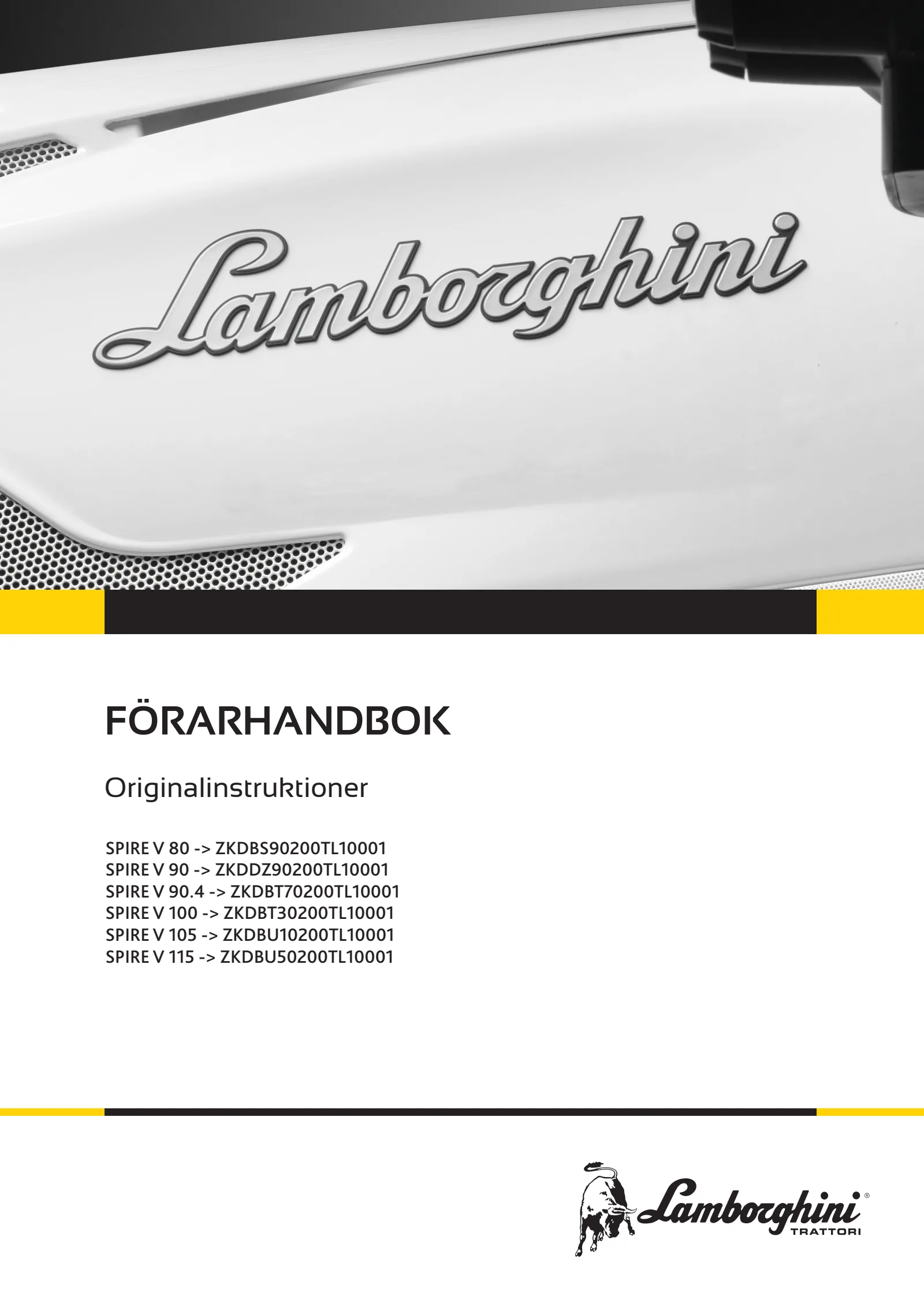 Förarhandbok: SPIRE V 80 → ZKDBS90200TL10001