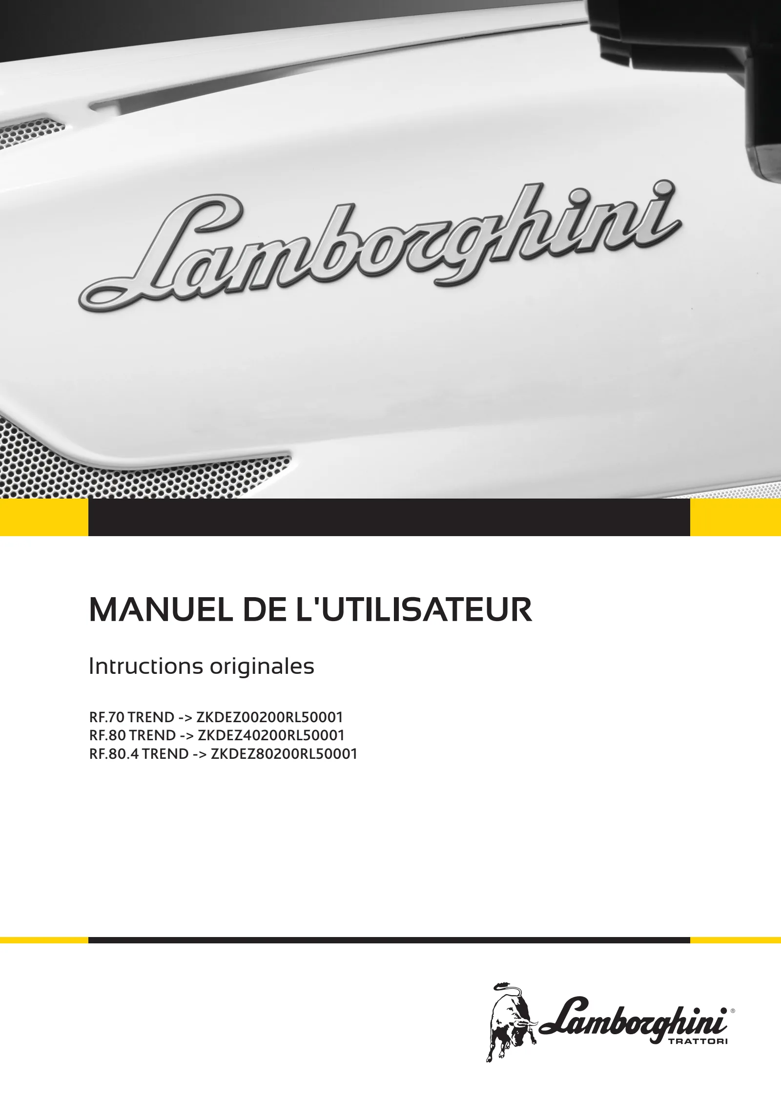 Manuel de l'utilisateur: RF.70 TREND → ZKDEZ00200RL50001 – manual cover