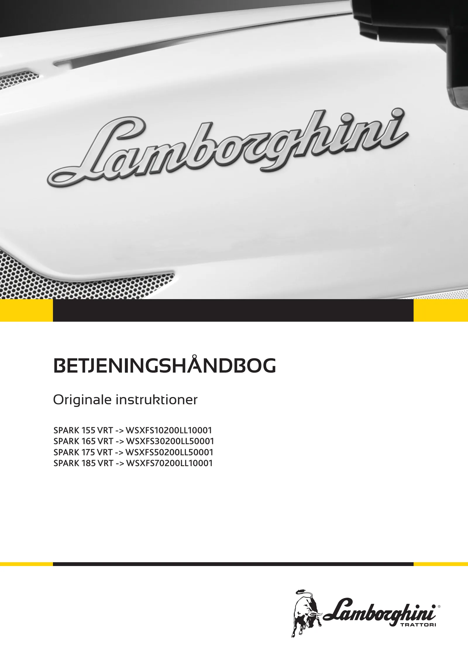 Betjeningshåndbog: SPARK 155 VRT → WSXFS10200LL10001