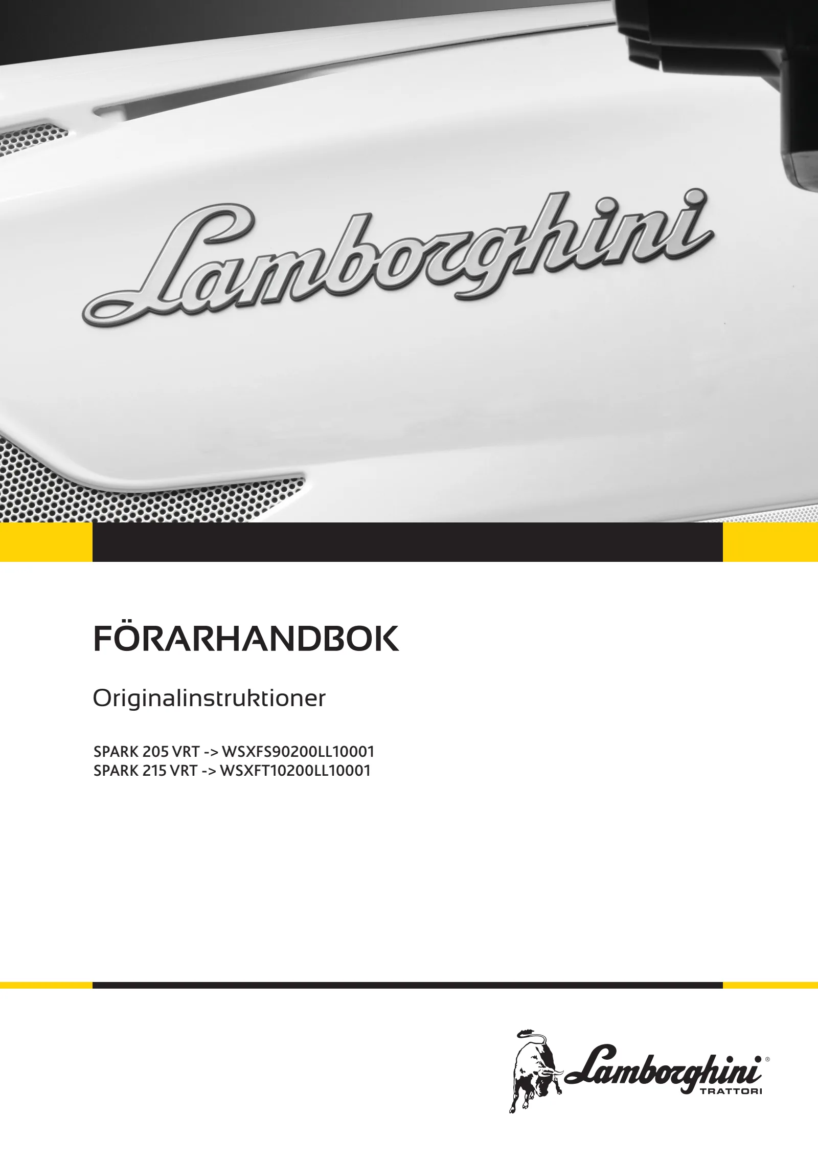 Förarhandbok: SPARK 205 VRT → WSXFS90200LL10001