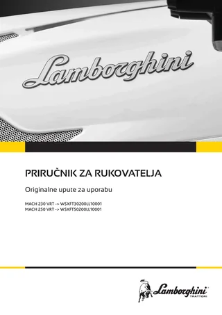 Priručnik za rukovatelja: MACH 230 VRT → WSXFT30200LL10001 – manual cover