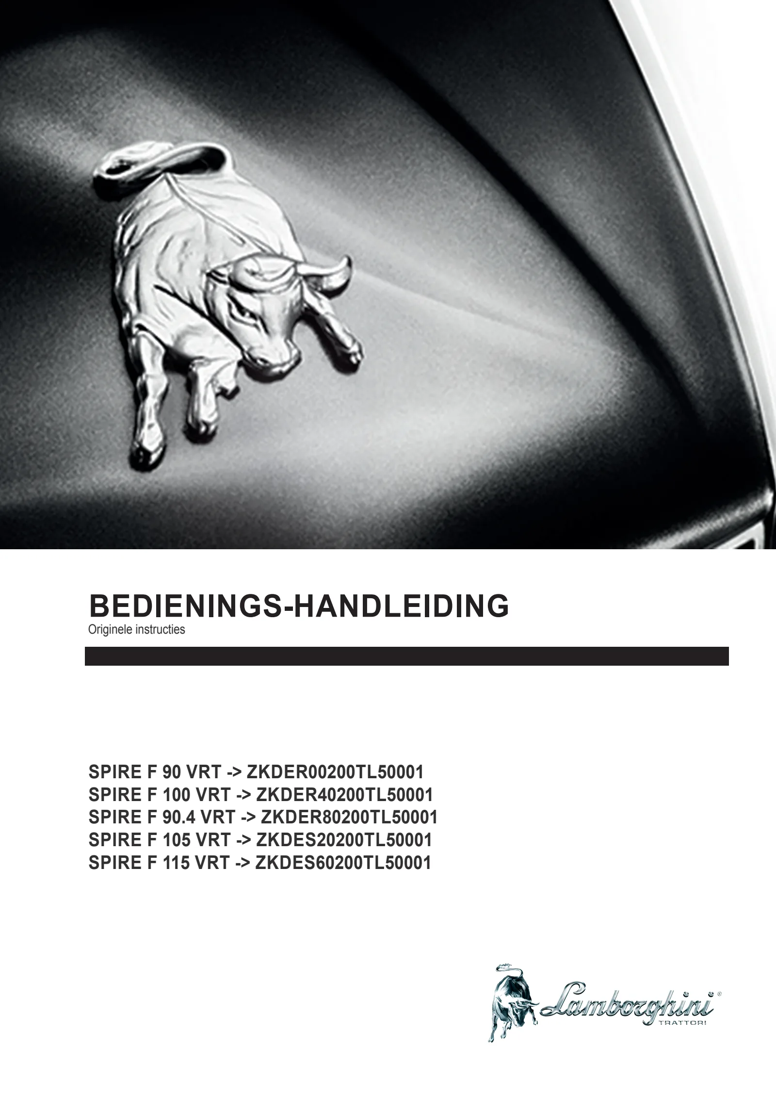 Bedieningshandleiding: SPIRE F 90 VRT → ZKDER00200TL50001